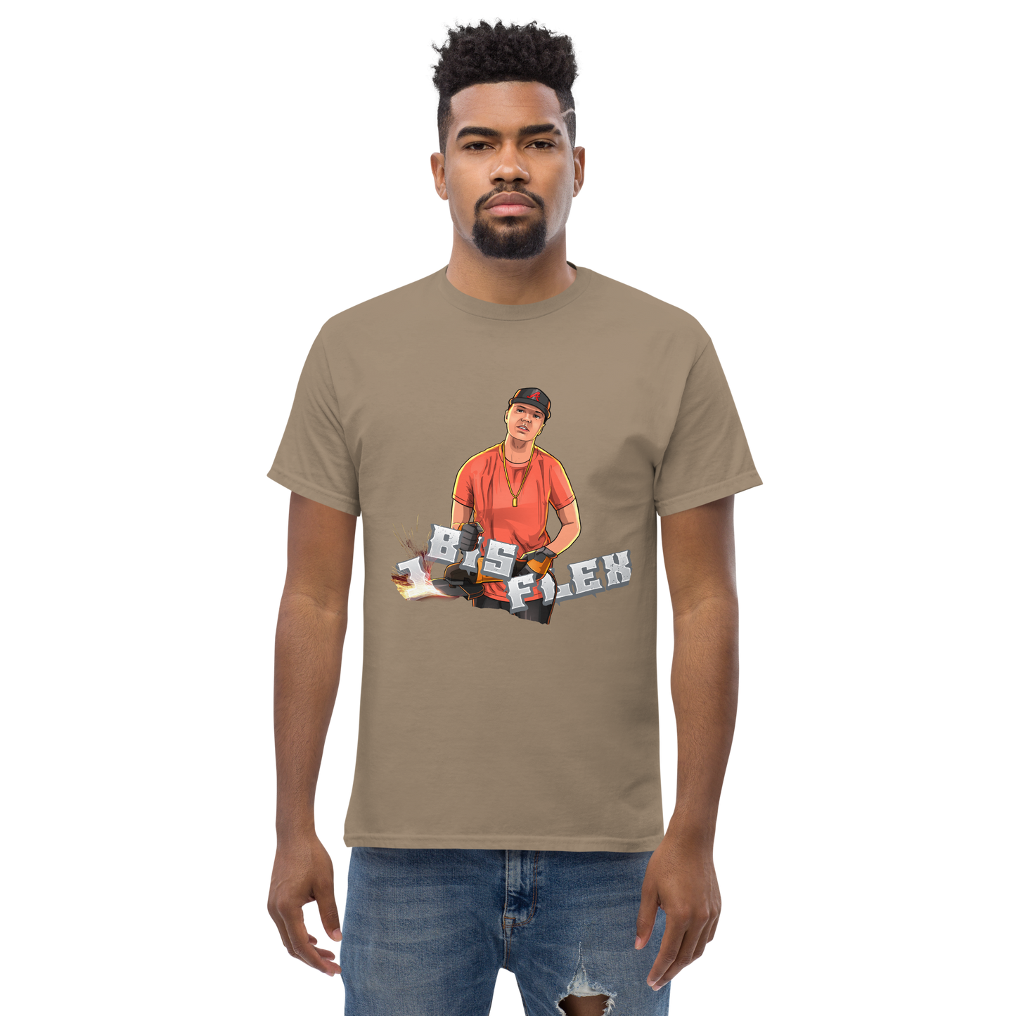 1 bis Flex, Classic Men´s T-Shirt, brown savana