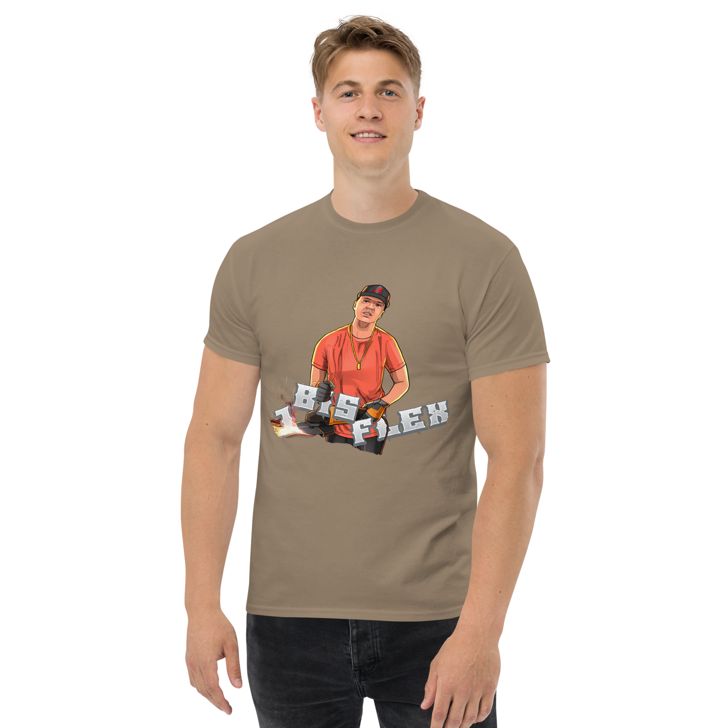 1 bis Flex, Classic Men´s T-Shirt, brown savana