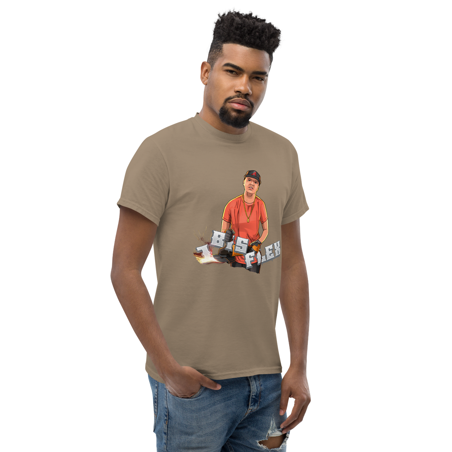 1 bis Flex, Classic Men´s T-Shirt, brown savana