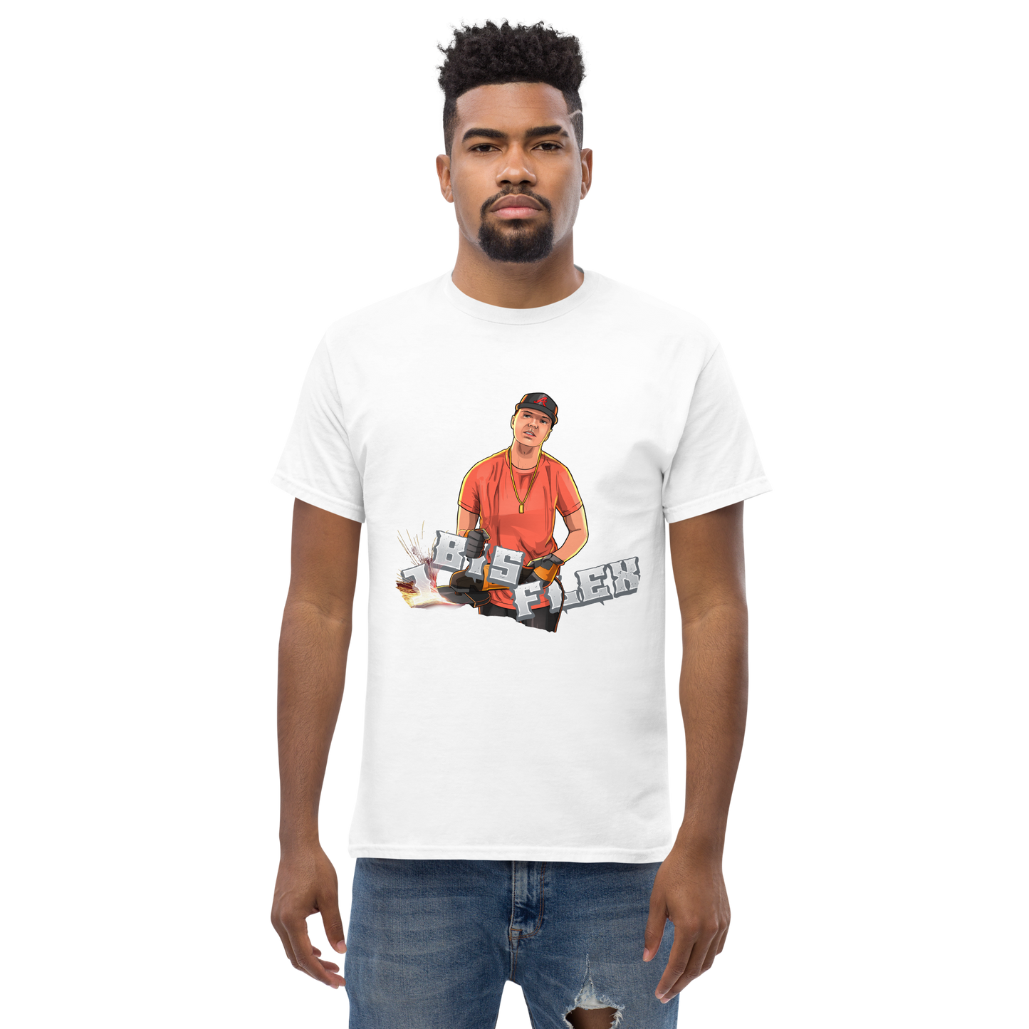 1 bis Flex, Classic Men´s T-Shirt, white