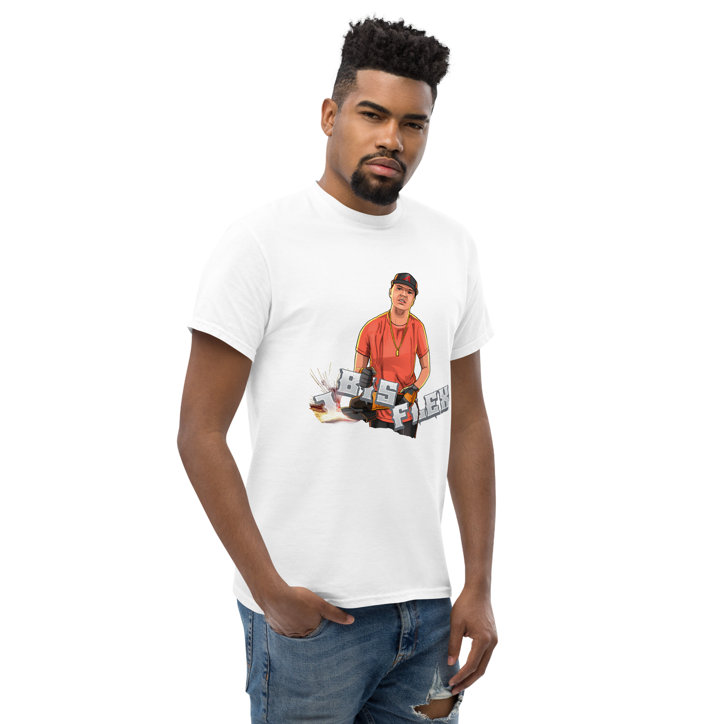 1 bis Flex, Classic Men´s T-Shirt, white