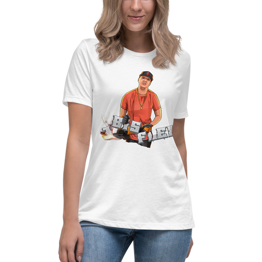 1 bis Flex - Women's Relaxed T-Shirt, white