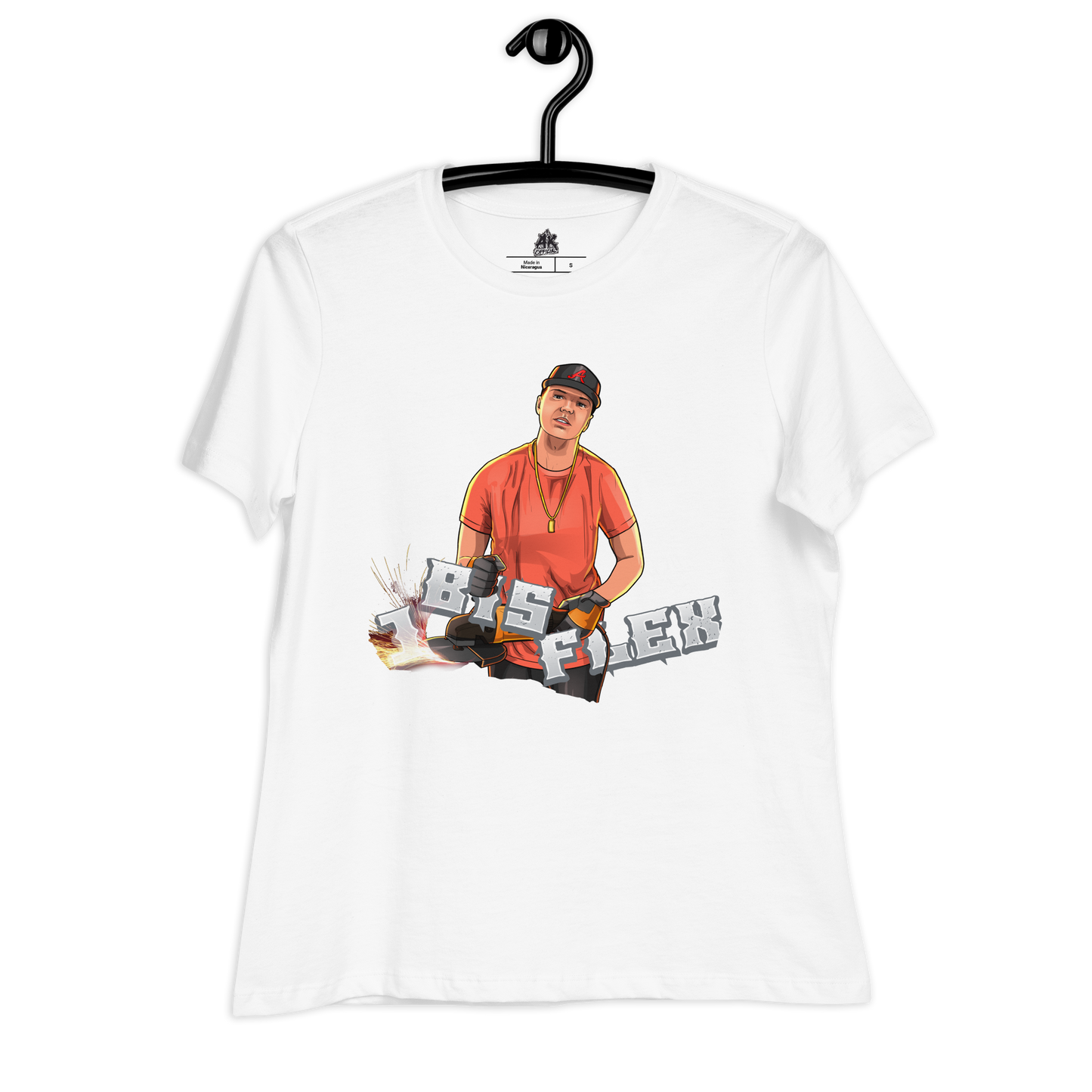 1 bis Flex - Women's Relaxed T-Shirt, white