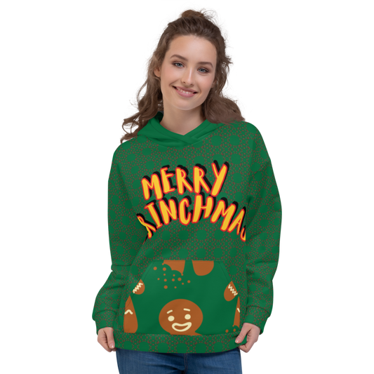 Merry Grinchmas - Unisex Allover-Hoodie, jewel-green