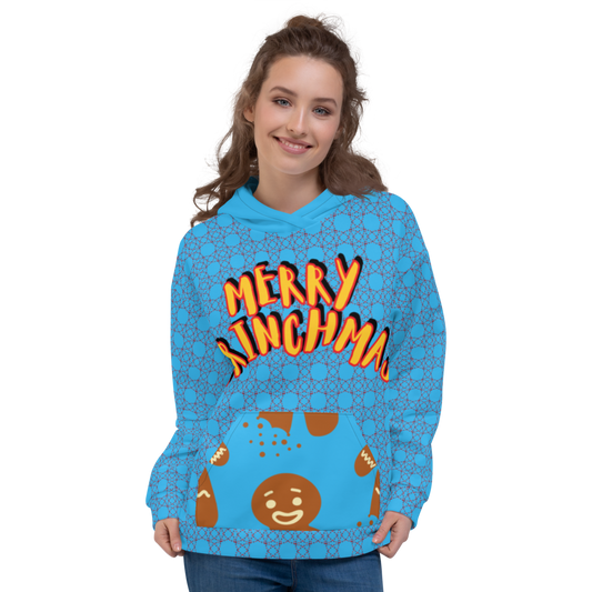 Merry Grinchmas - Unisex Allover-Hoodie, deep sky blue
