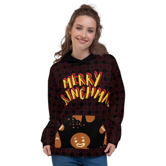 Merry Grinchmas - Unisex Allover-Hoodie, black