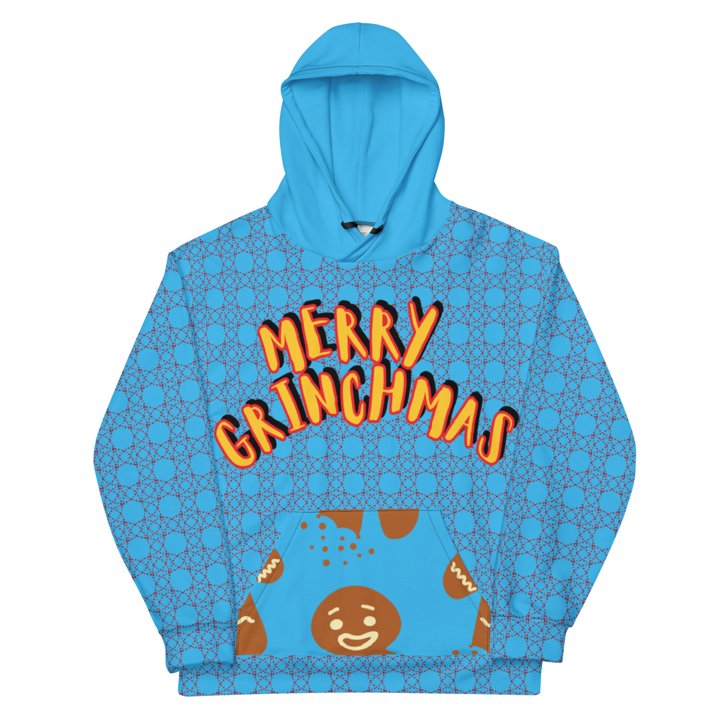 Merry Grinchmas - Unisex Allover-Hoodie, deep sky blue