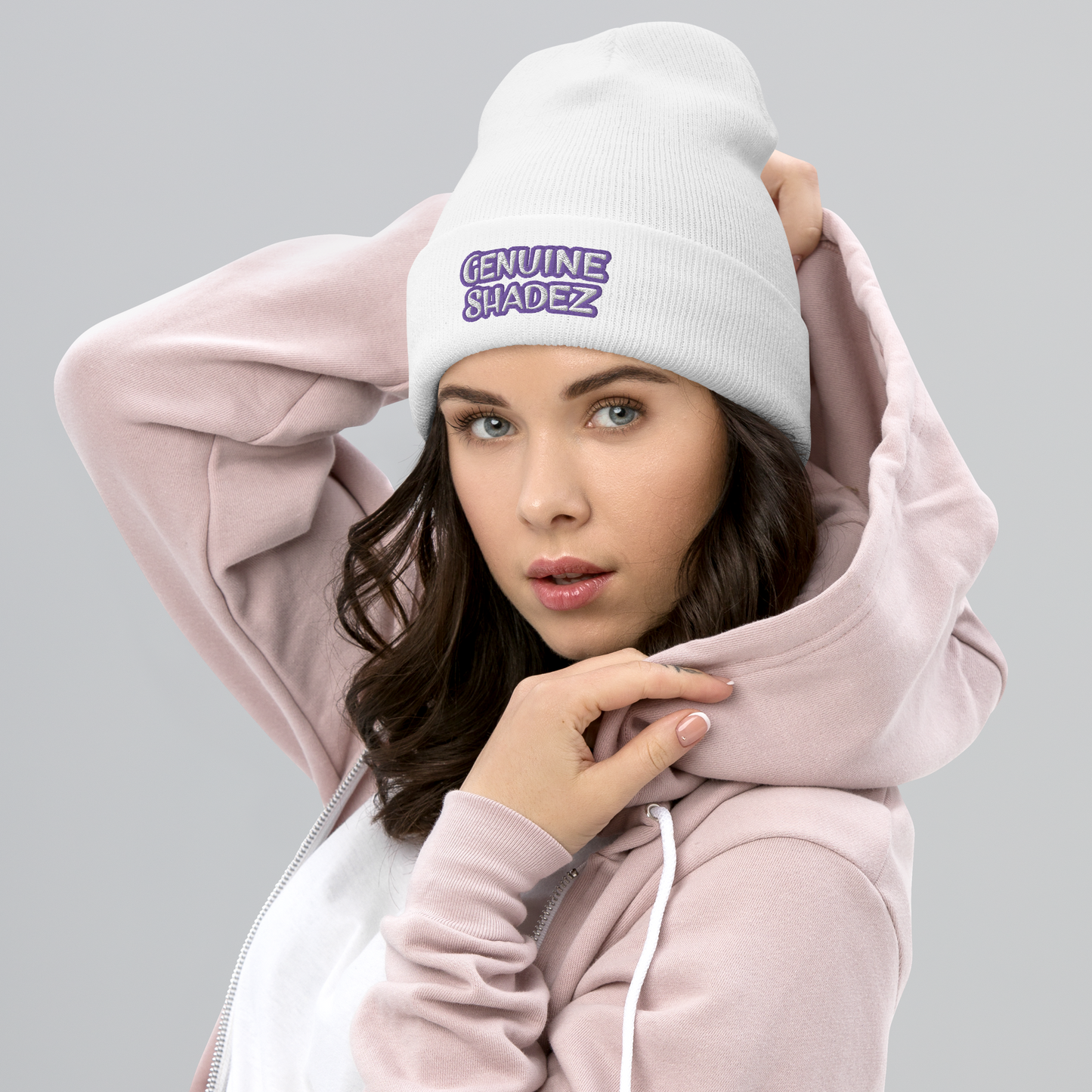 Genuine Shadez - Cuffed Beanie, white