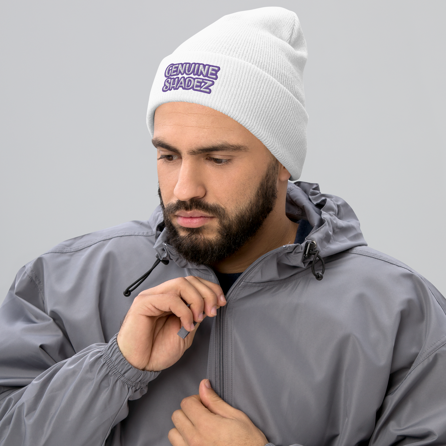 Genuine Shadez - Cuffed Beanie, white