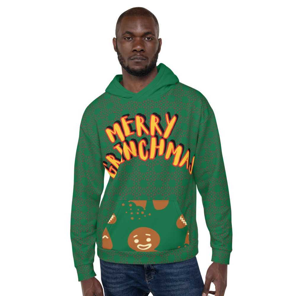 Merry Grinchmas - Unisex Allover-Hoodie, jewel-green