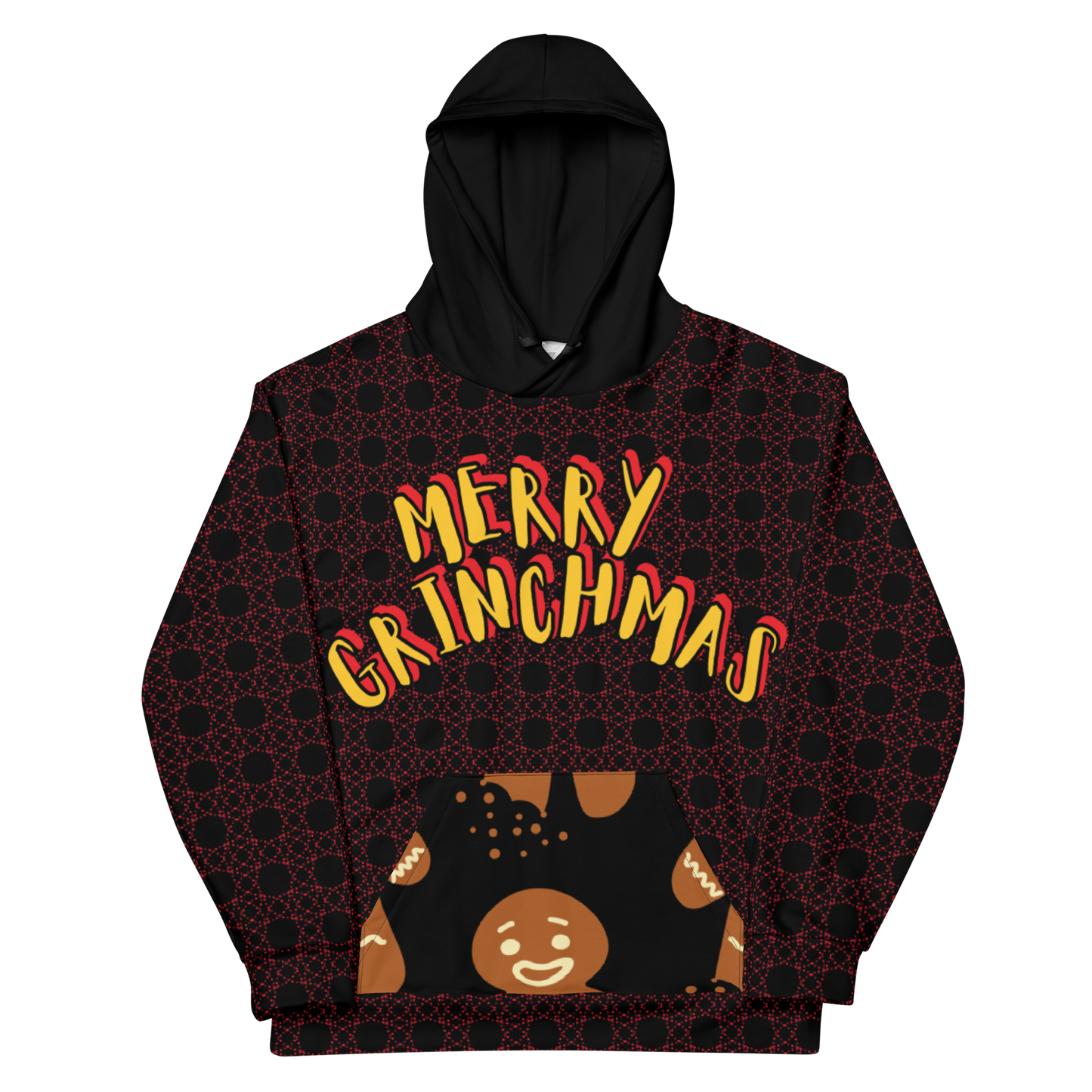 Merry Grinchmas - Unisex Allover-Hoodie, black